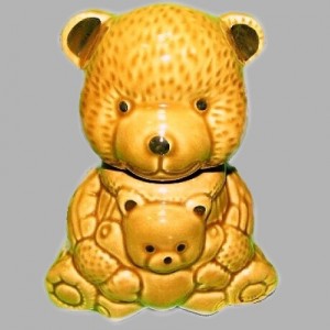 Dóza na med medvěd keramika